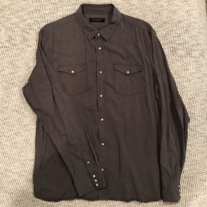 All Saints grey long sleeve button down Worn once!